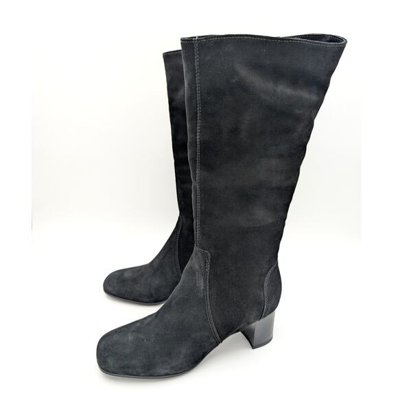 $430 La Canadienne Jennifer Knee High Riding Boots Women's Black Size US11M EU42 - Picture 1 of 12